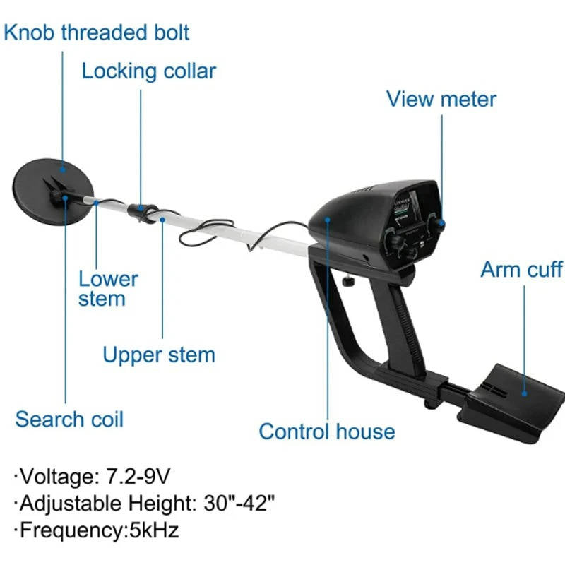 Accurate Gold Metal Detector for Treasure Hunting
