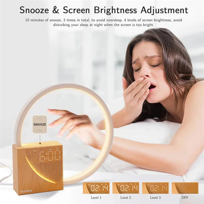 Relaxing Nightstand Lamp with Soothing Sounds and Alarm