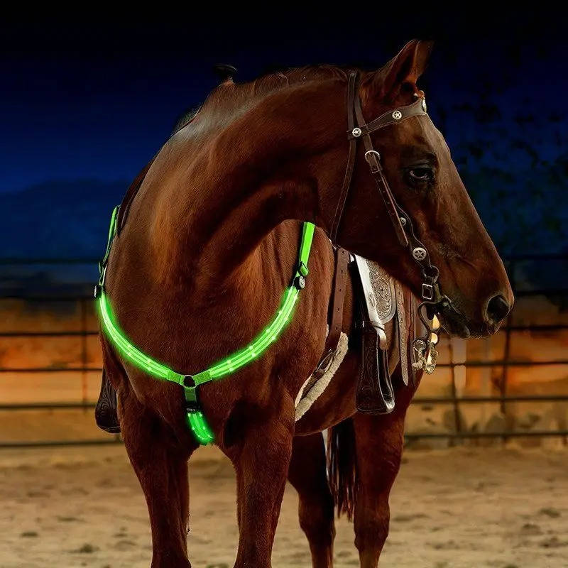Reflective Horse Breastplate LED Collar - Halri