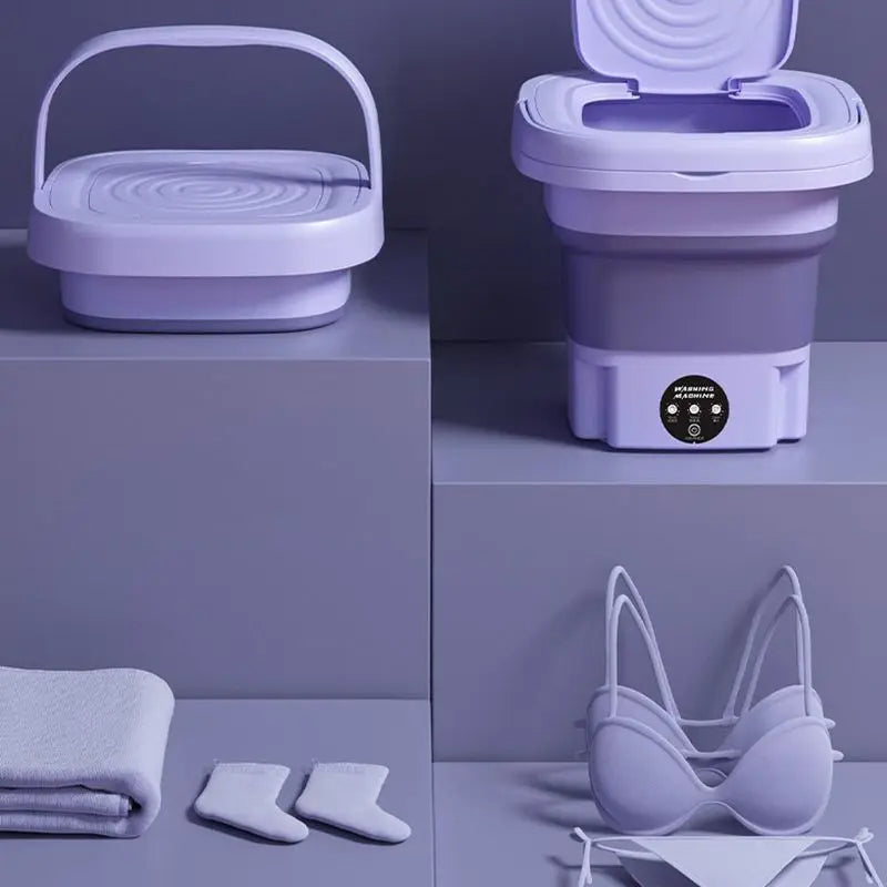 Compact Travel Washing Machine with Dryer