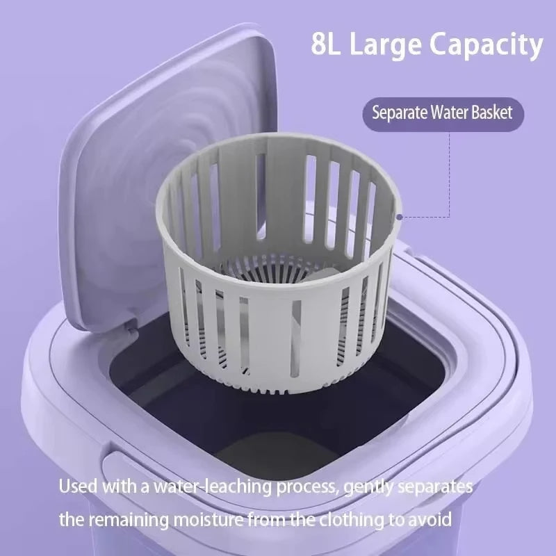 Compact Travel Washing Machine with Dryer