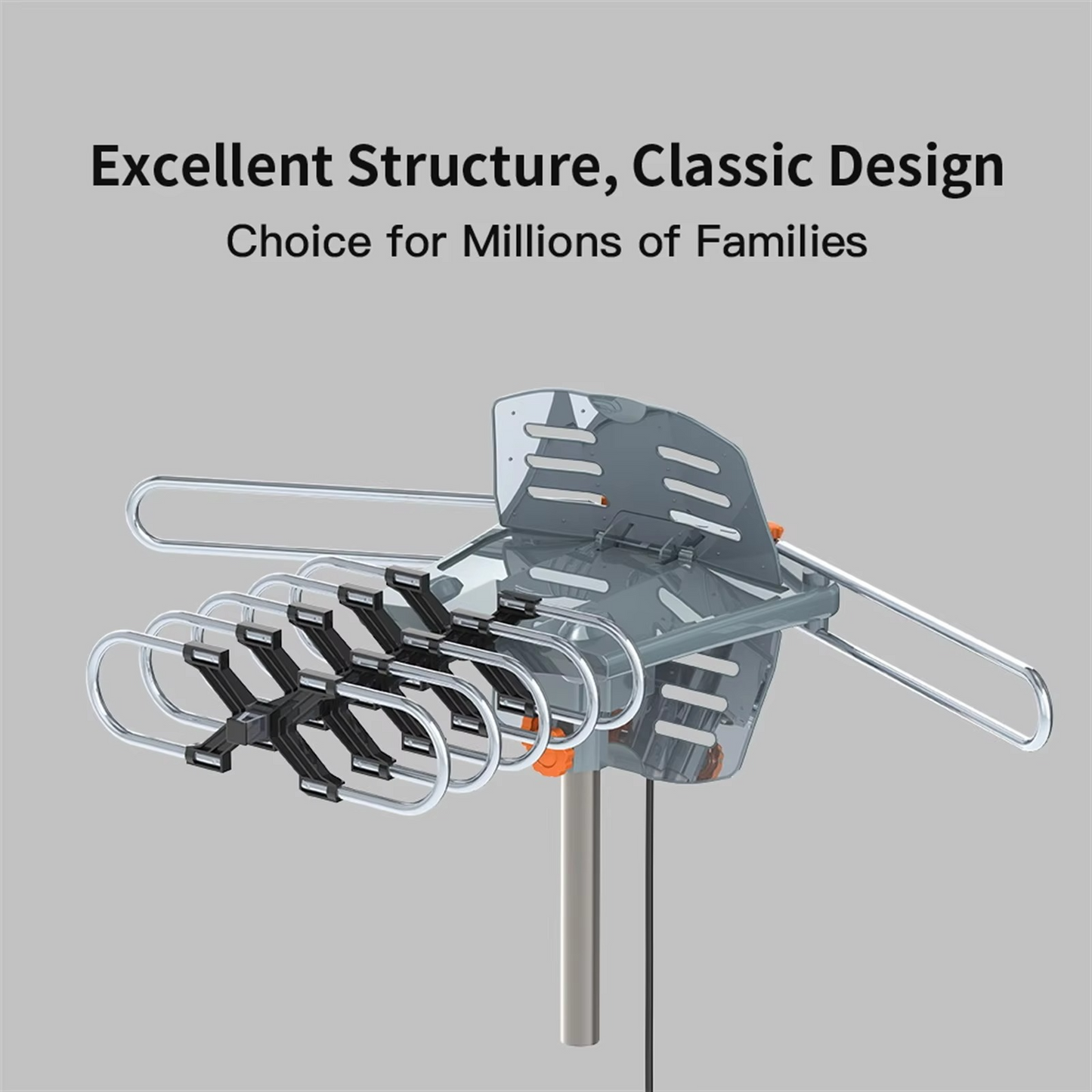 Strong Signal Outdoor HDTV Antenna with 360 Degree Rotation