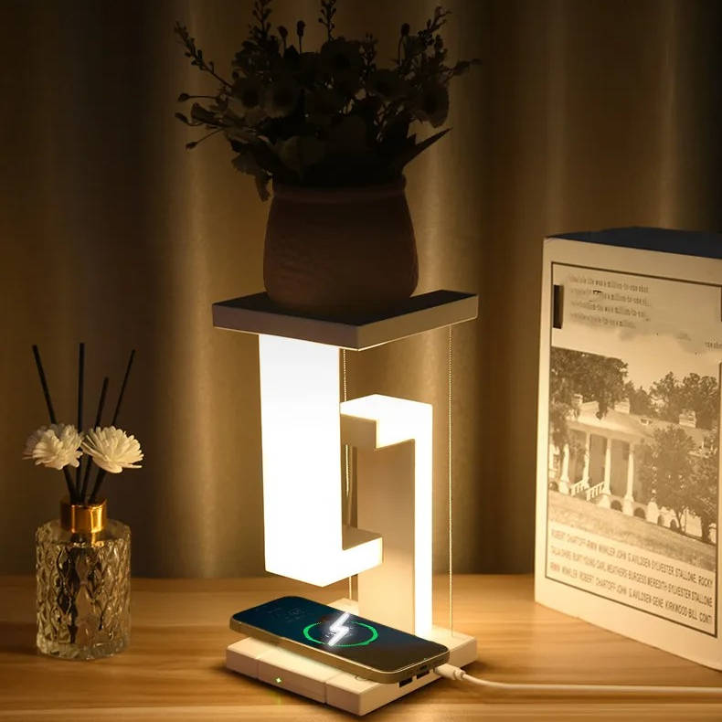 Portable LED Table Lamp with Wireless Charging