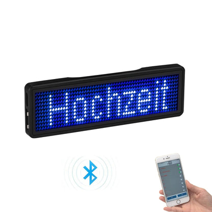 Customizable LED Badge Holder with Scrolling Digital Text