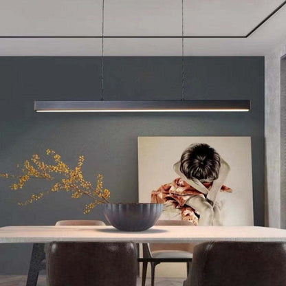 Simple Linear Pendant Light Modern Adjustable Ceiling Lamp