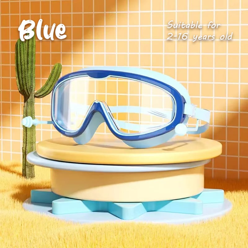 Lunettes de natation transparentes pour enfants, grande monture, étanches et anti-buée 