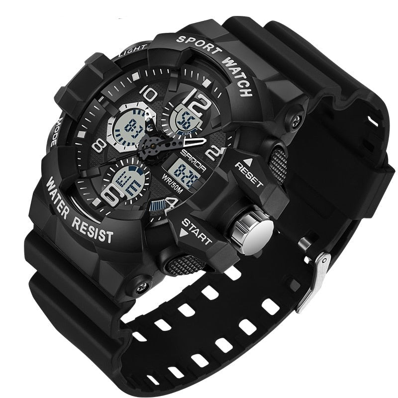 Montre numérique tactique robuste et résistante à l'eau