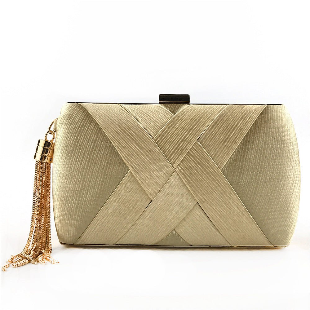 Halri | Elegant Satin Evening Bag | Luxury Tassel Clutch - Halri