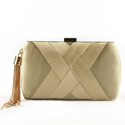 Halri | Elegant Satin Evening Bag | Luxury Tassel Clutch - Halri
