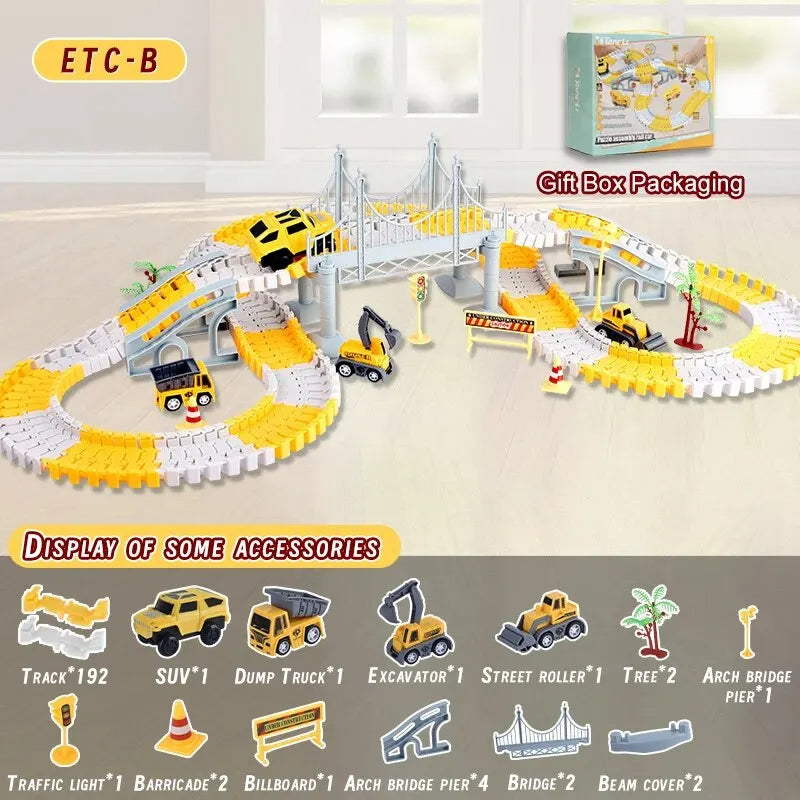 Circuit de course avec voitures de course 
