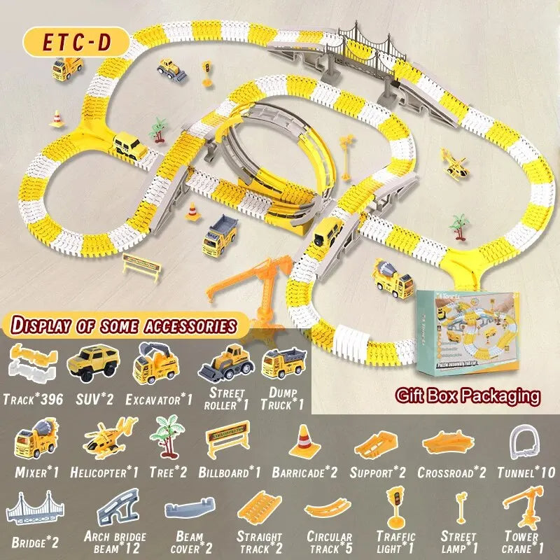 Circuit de course avec voitures de course 