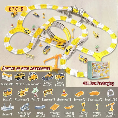 Circuit de course avec voitures de course 