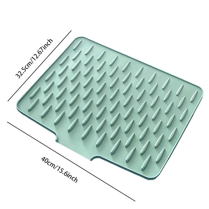 Tapis égouttoir à vaisselle en silicone à séchage rapide