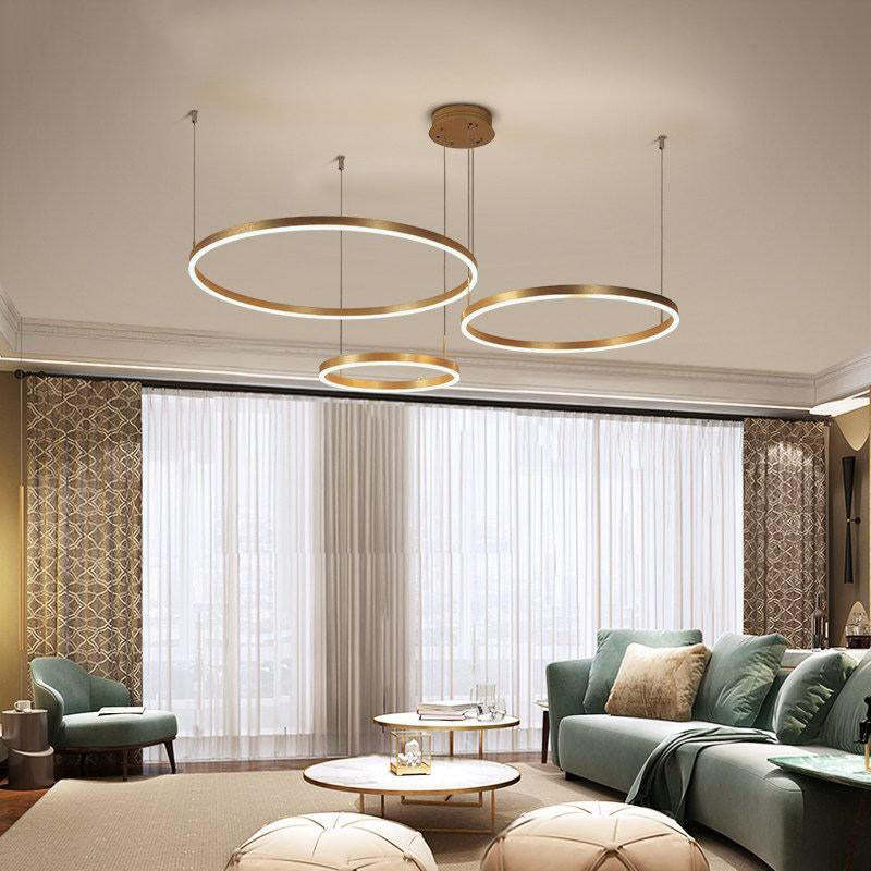 Stylish Metal Pendant Light Circle Design