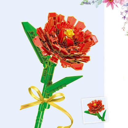 Kit de construction de fleurs colorées avec figurines de perce-neige 