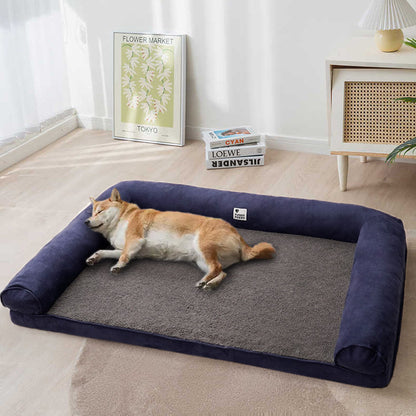 Plush Orthopedic Faux Suede Pet Bed - Halri