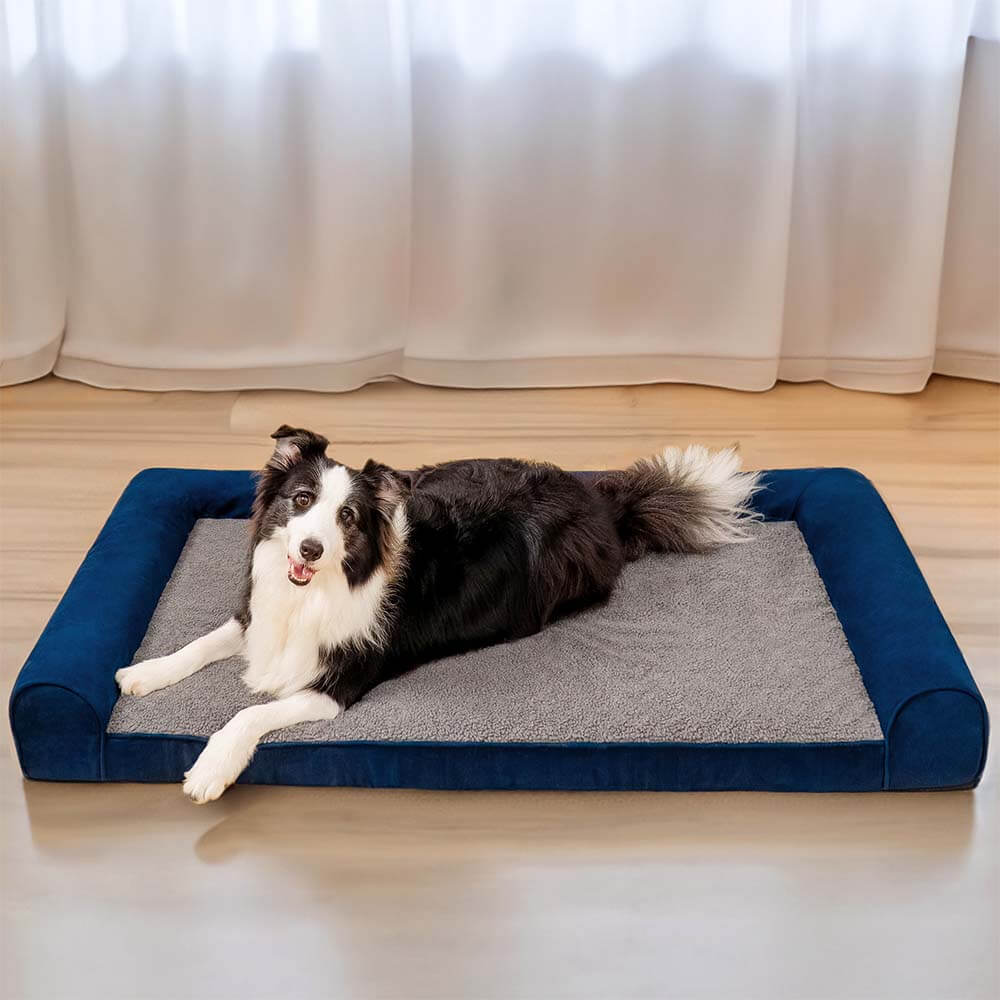 Plush Orthopedic Faux Suede Pet Bed
