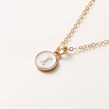 Collier pendentif cercle monogramme or de luxe