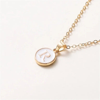 Collier pendentif cercle monogramme or de luxe