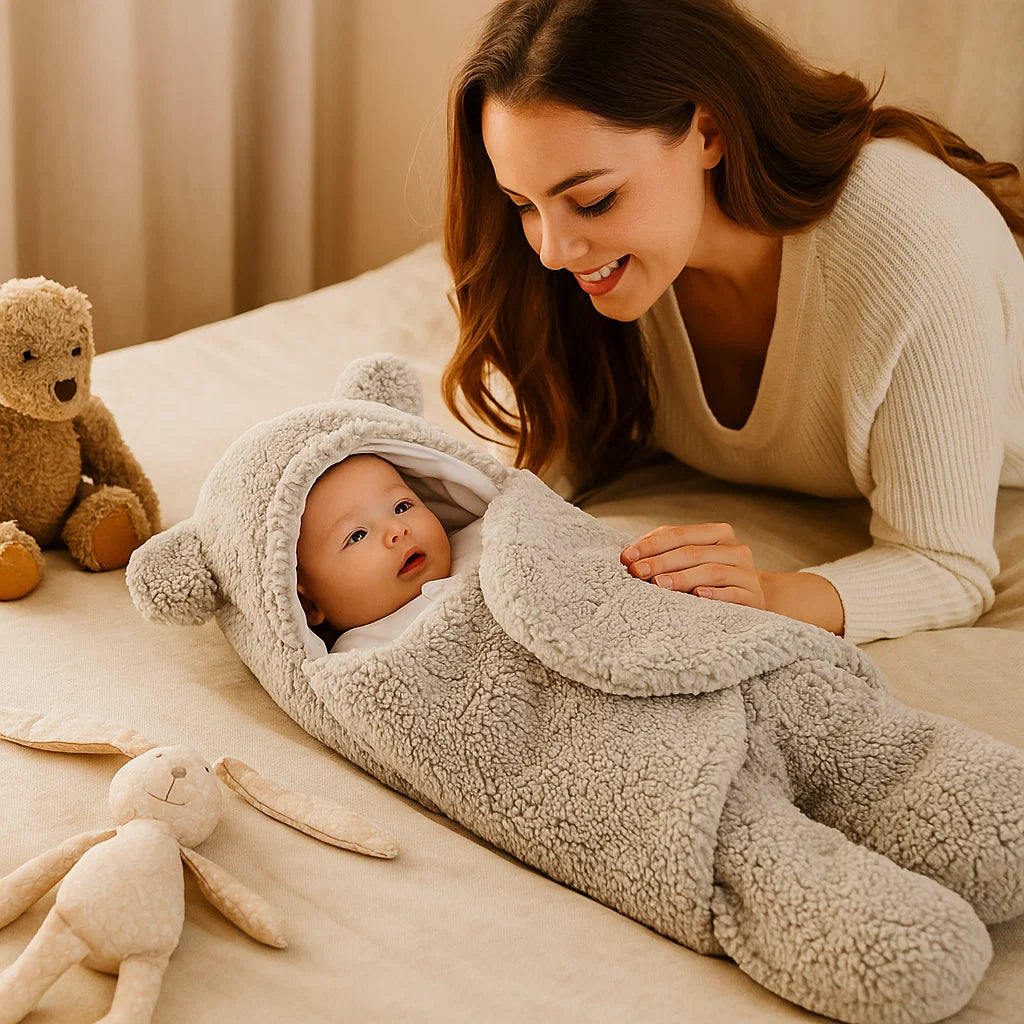 Adorable ensemble couverture et pyjama pour bébé ours