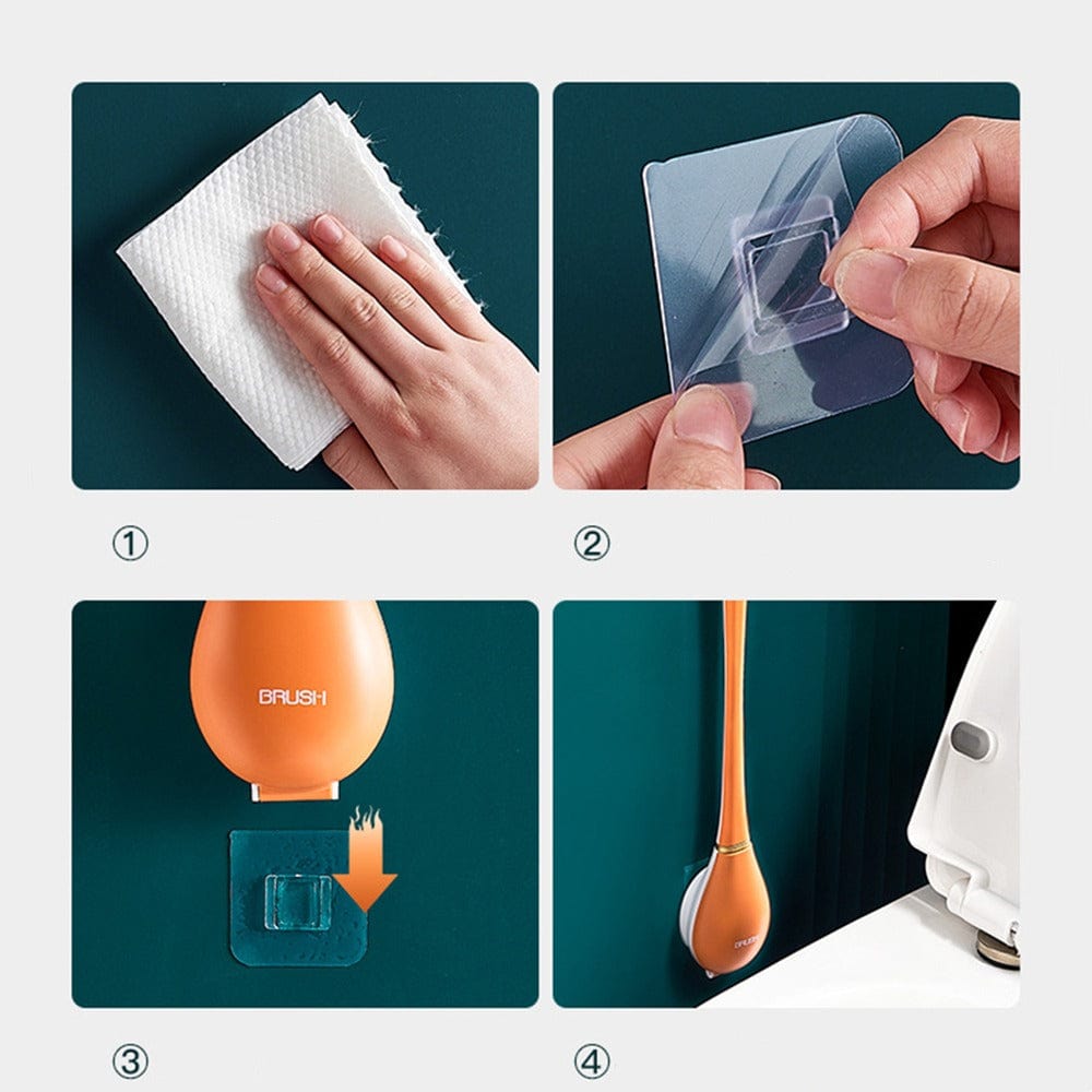 Soft Grip Silicone Toilet Brush - Halri