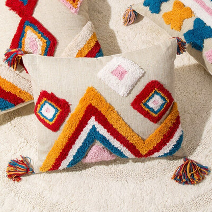 Coussin décoratif bohème coloré
