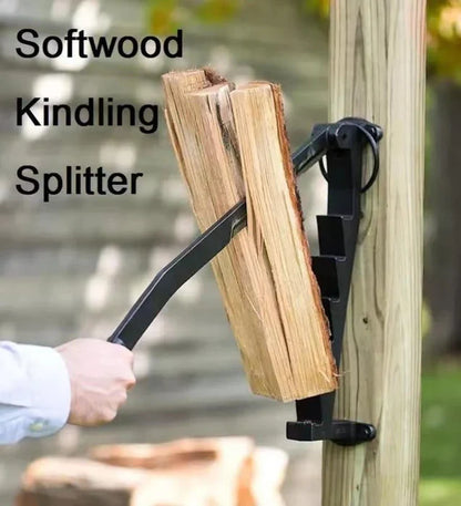Compact Manual Log Splitter - Wall Mount Firewood Cutter