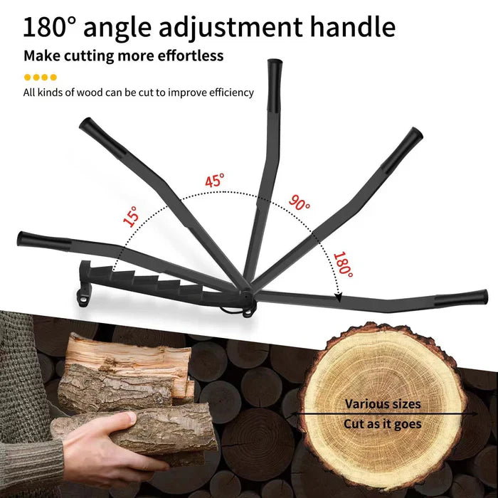 Compact Manual Log Splitter - Wall Mount Firewood Cutter