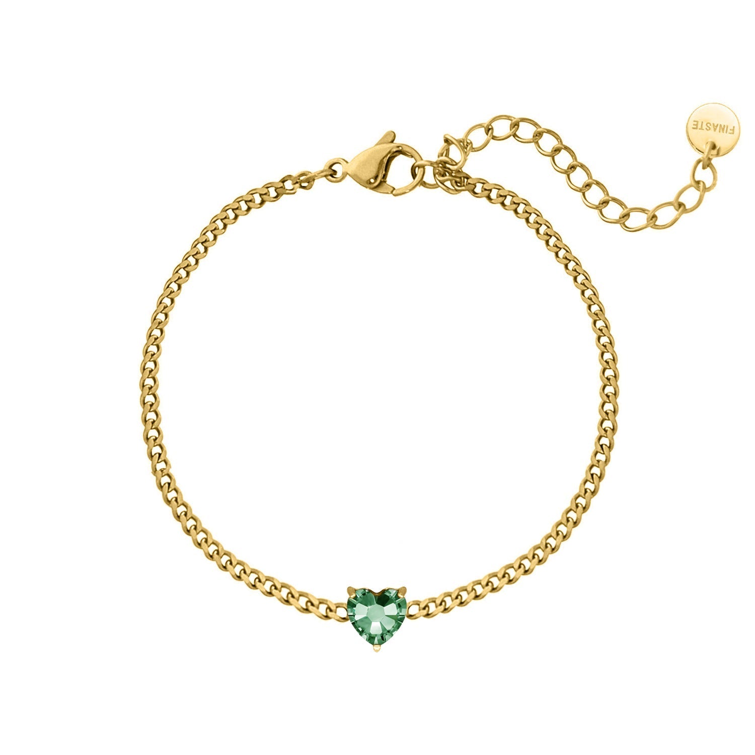Personalized Gemstone Heart Shaped Bracelet - Halri