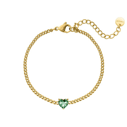 Personalized Gemstone Heart Shaped Bracelet - Halri
