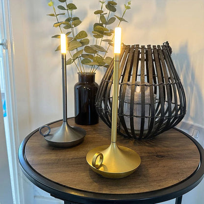 Retro Metal Battery Operated Candle Lamp