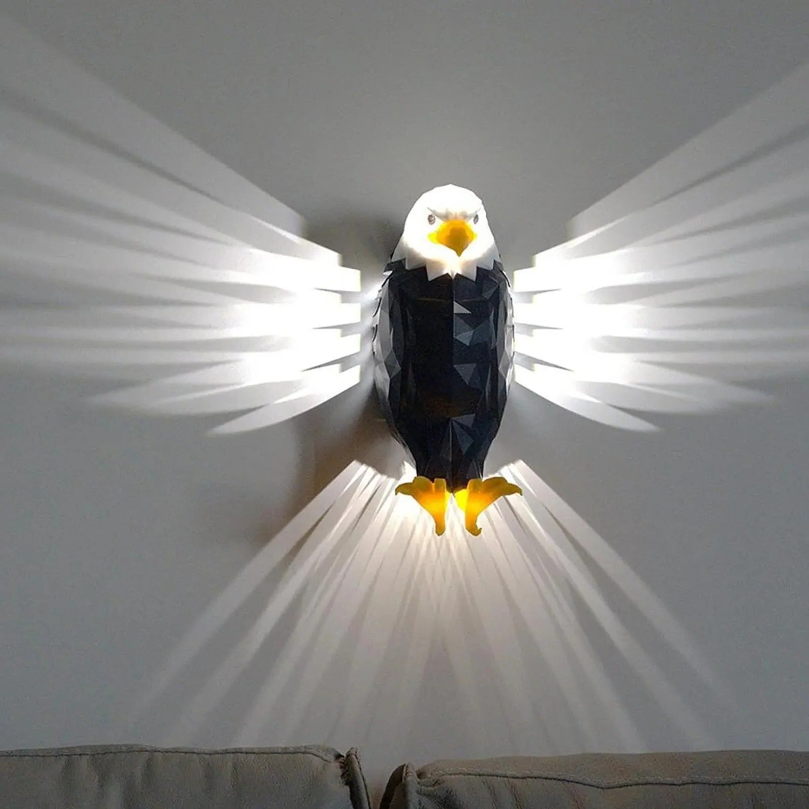 Bright Metal Eagle Light Fixture - Halri