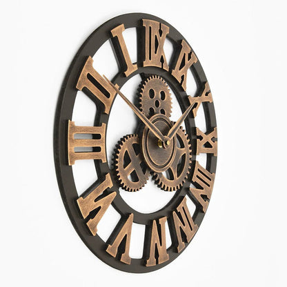 Rustic Large Round Wall Clock