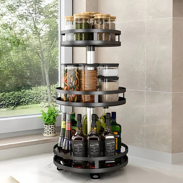 Space Saving 3 Tier Rotating Storage Rack - Halri