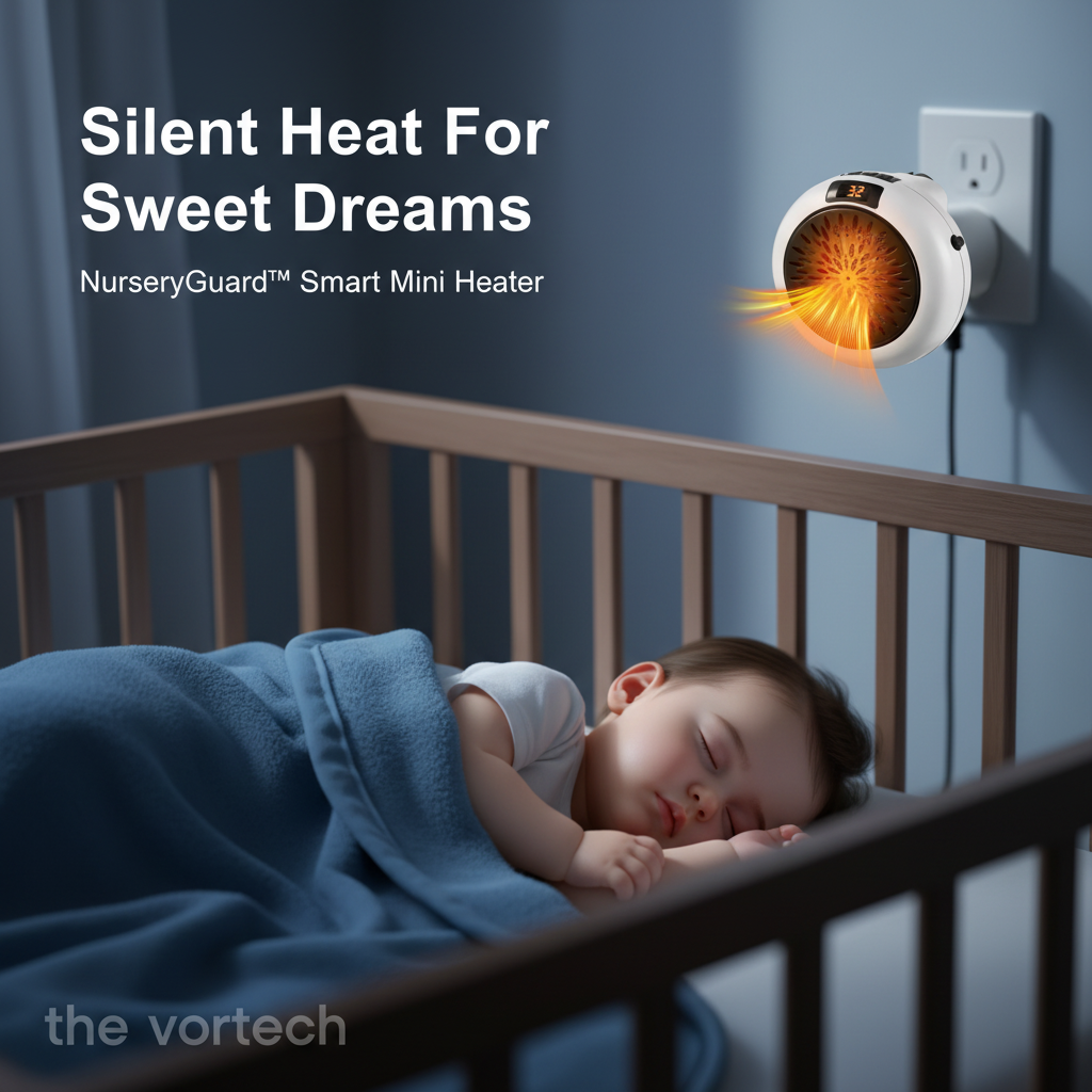 Quiet Baby Room Heater with Timer and Safety Feature