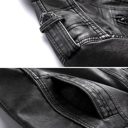 Classic Male Leather Coat - Halri