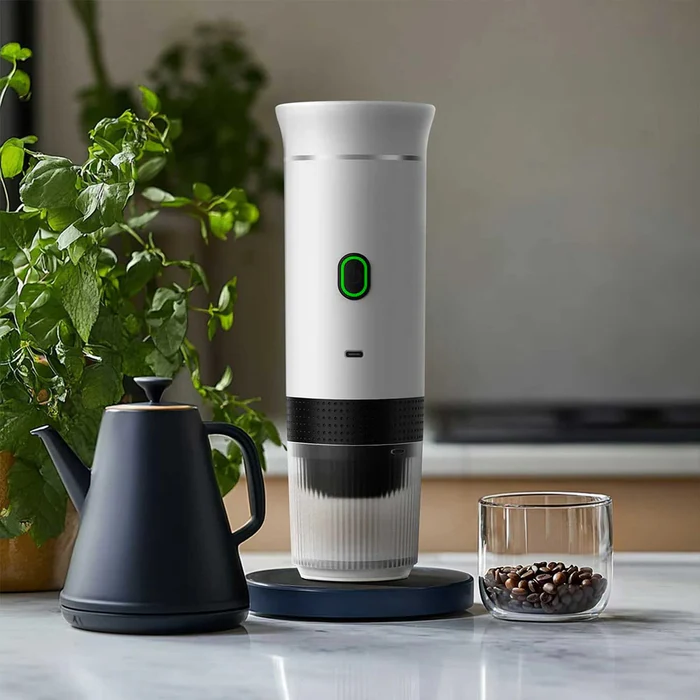Compact 3-in-1 Coffee Machine with Grinder & Frother