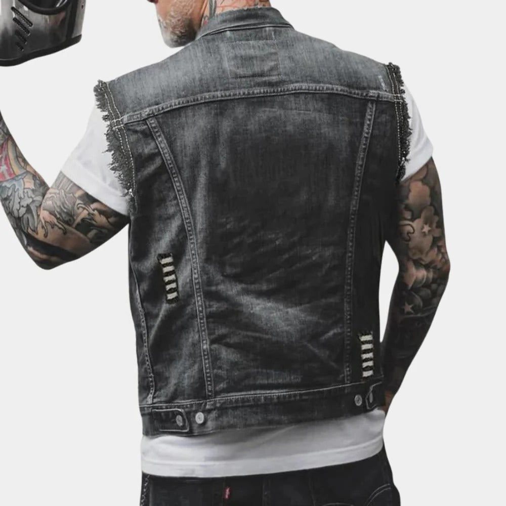 Classic Blue Jean Vest For Guys