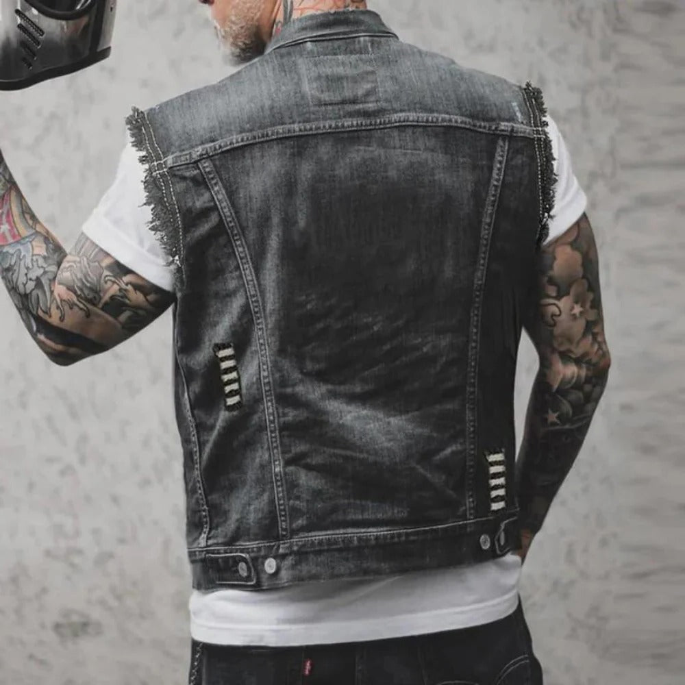 Classic Blue Jean Vest For Guys