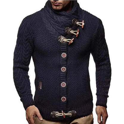 Cozy Cable Sweater With Button Front