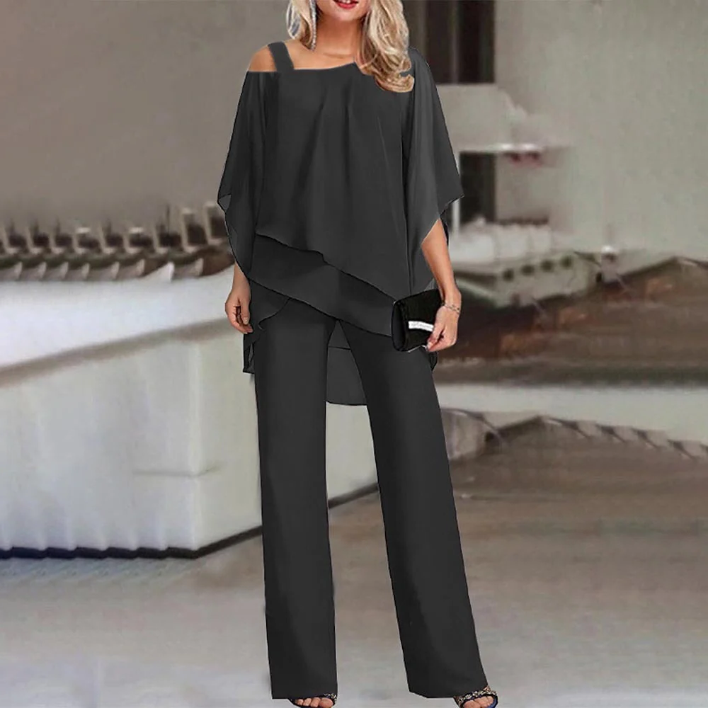 Chic Cold Shoulder Two Piece Outfit