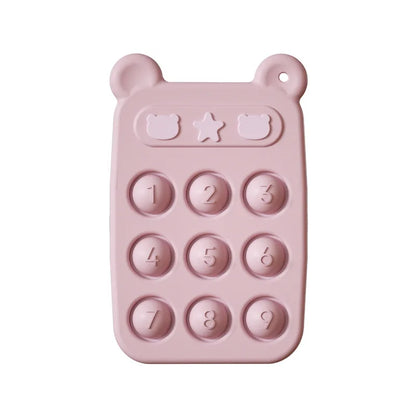 Anneau de dentition en silicone pour bébé, jouet téléphone