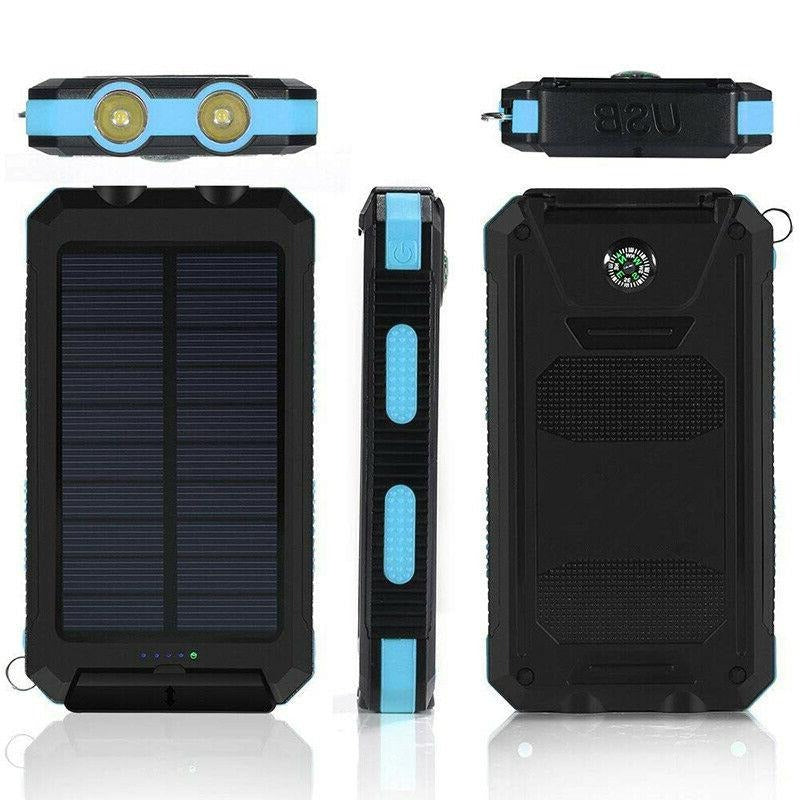 High Capacity Solar Portable Power Bank Waterproof Charger