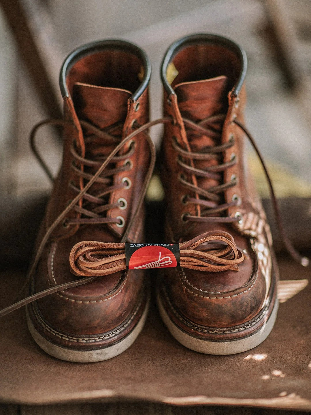 Rugged Genuine Leather Moc Toe Boots