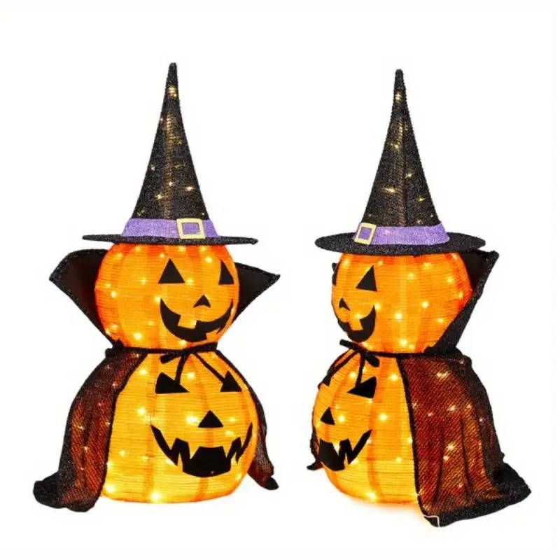 2 Pack 3ft LED Pumpkin Yard Decor Lights