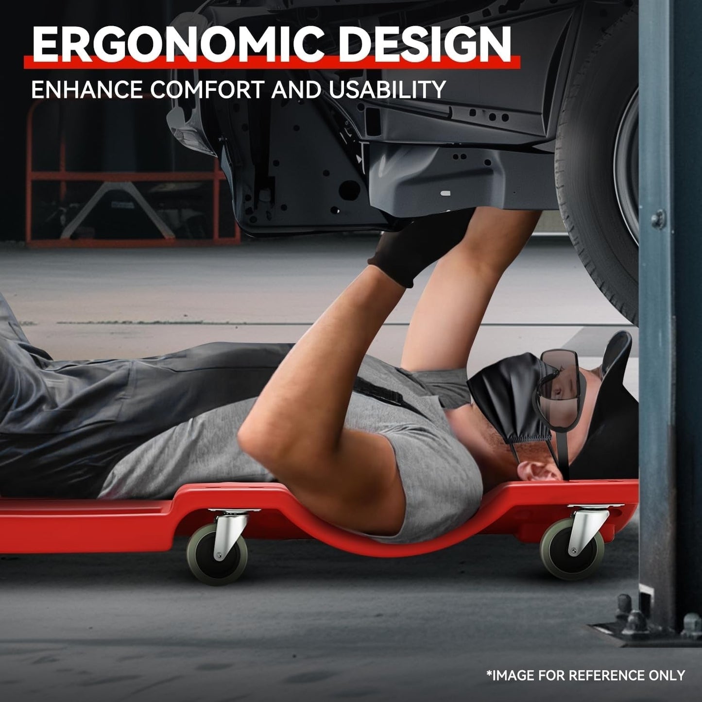 Heavy Duty 36 Garage Creeper with Padded Headrest