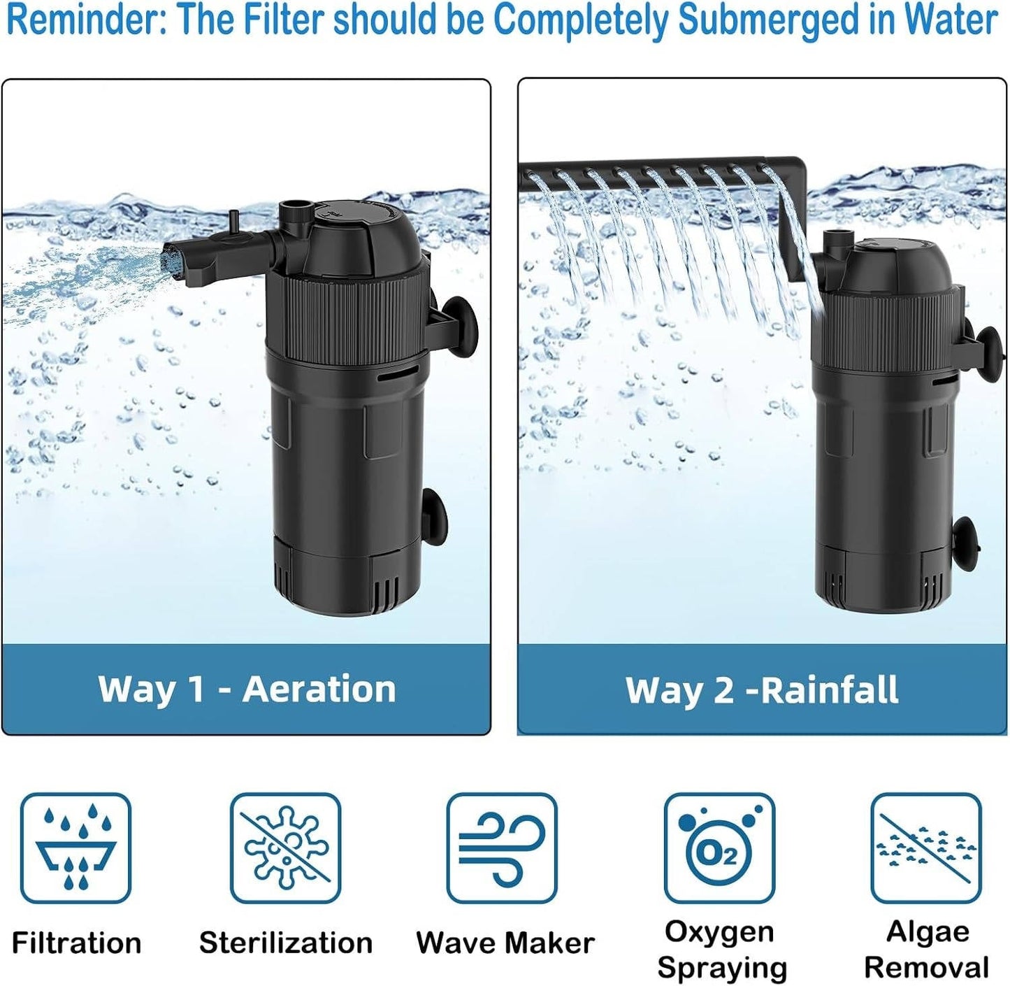 Compact Submersible Aquarium Water Pump