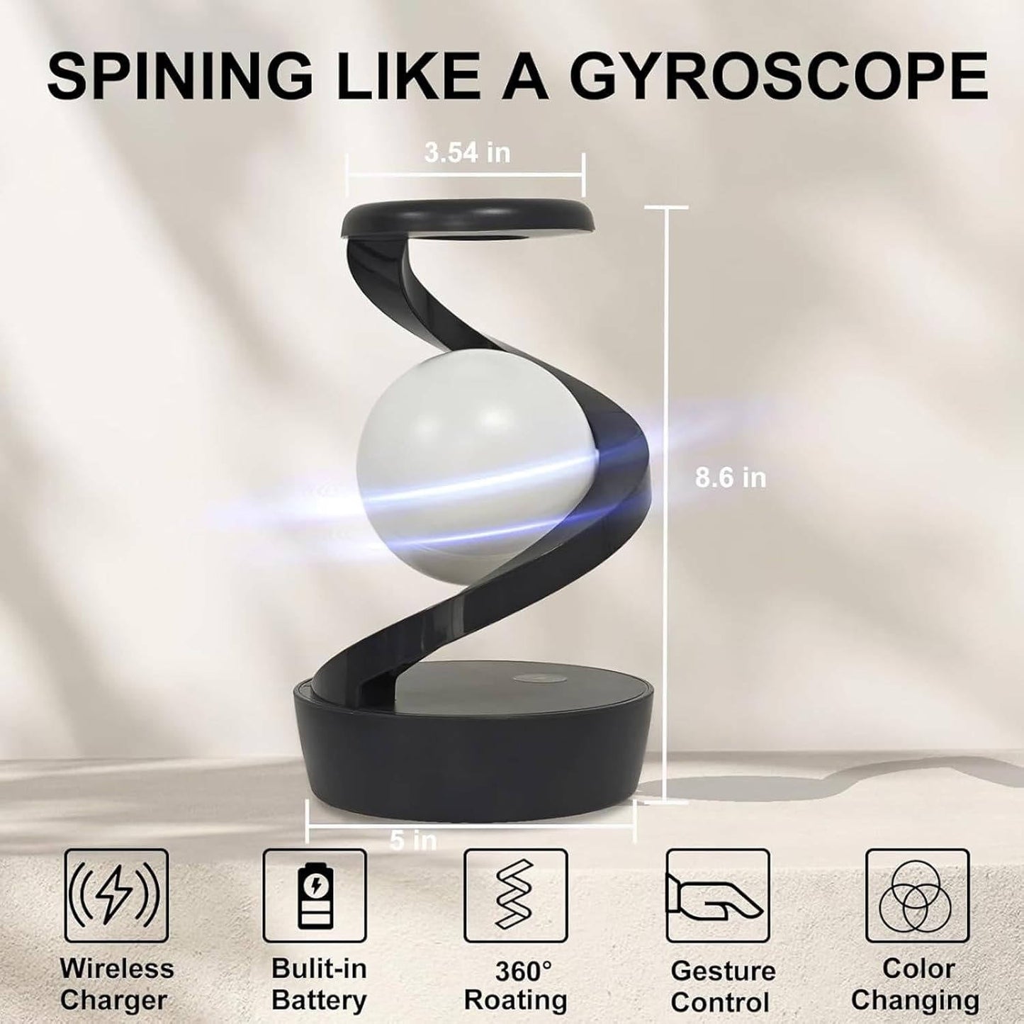 Floating LED Moon Light Touch Control Charger