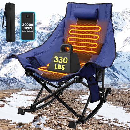 Large Comfortable Outdoor Rocking Camp Chair