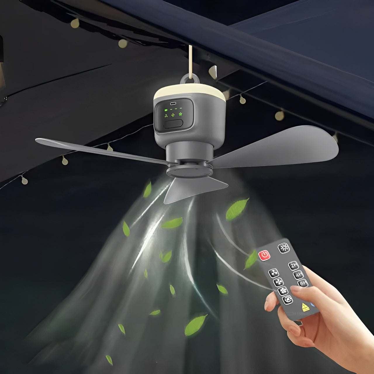 Compact Rechargeable Ceiling Fan - Halri
